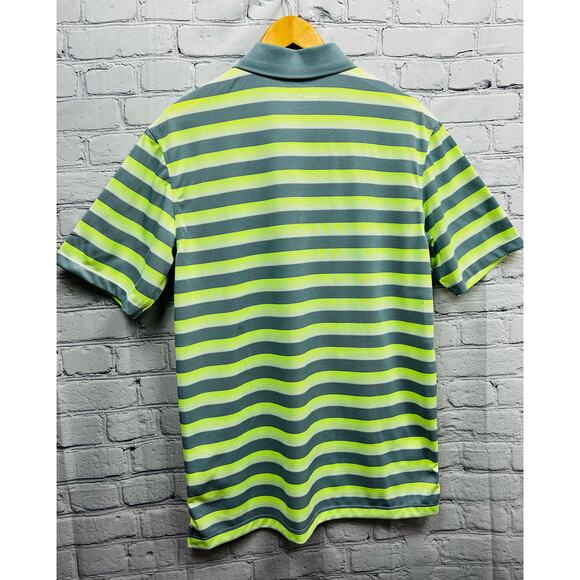 NIKE GOLF Tour Performance Dri-Fit Polo Shirt Logo Striped Green Mens Size M - Picture 3 of 11